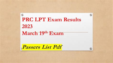 lpt result 2023|prc result 2022.